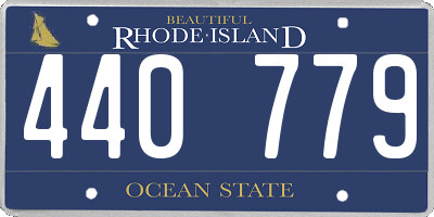 RI license plate 440779
