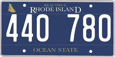 RI license plate 440780