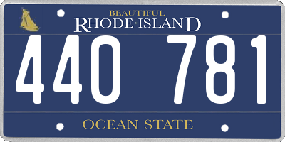 RI license plate 440781