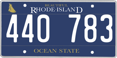RI license plate 440783