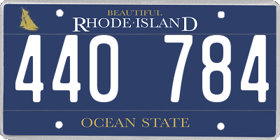 RI license plate 440784