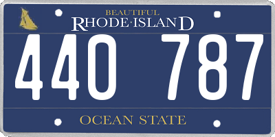 RI license plate 440787