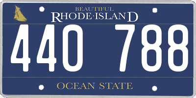 RI license plate 440788