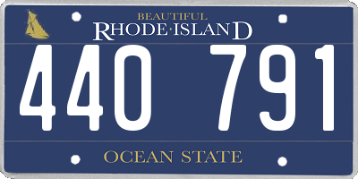 RI license plate 440791