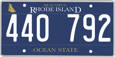 RI license plate 440792