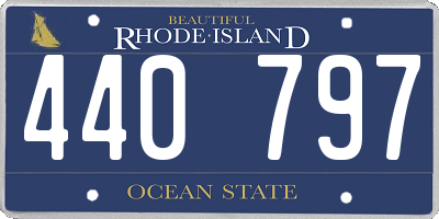 RI license plate 440797