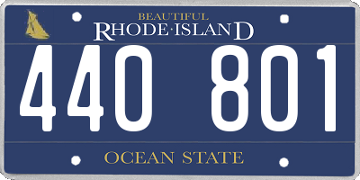 RI license plate 440801