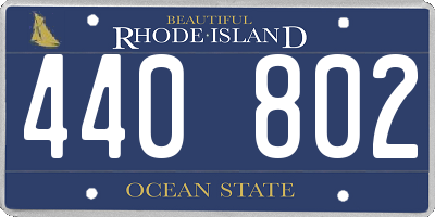 RI license plate 440802