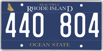 RI license plate 440804