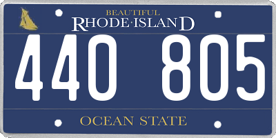 RI license plate 440805