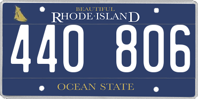 RI license plate 440806