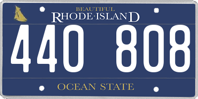 RI license plate 440808