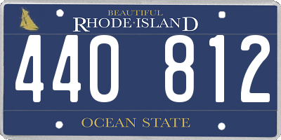 RI license plate 440812