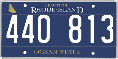 RI license plate 440813