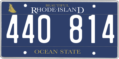 RI license plate 440814