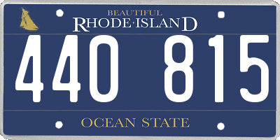RI license plate 440815