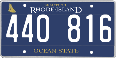 RI license plate 440816