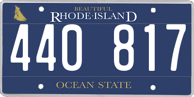 RI license plate 440817