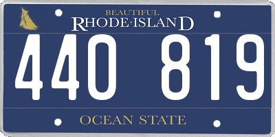 RI license plate 440819