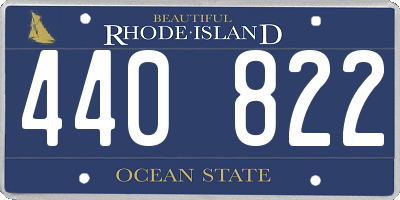 RI license plate 440822