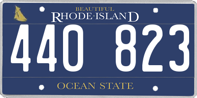 RI license plate 440823