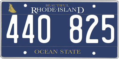 RI license plate 440825