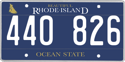 RI license plate 440826