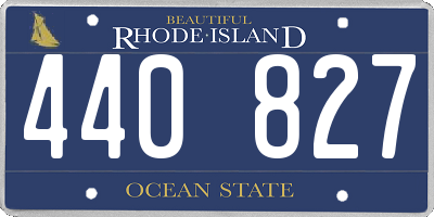 RI license plate 440827