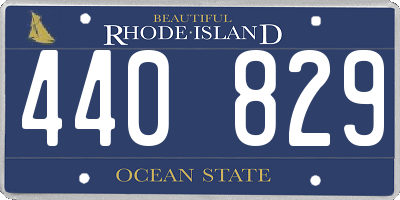 RI license plate 440829