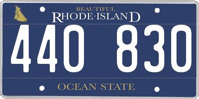RI license plate 440830