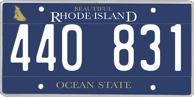 RI license plate 440831