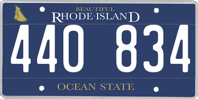 RI license plate 440834