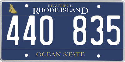 RI license plate 440835