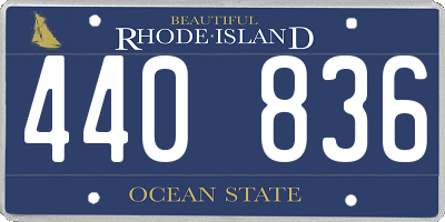 RI license plate 440836