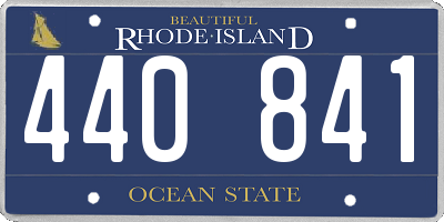 RI license plate 440841