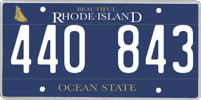 RI license plate 440843