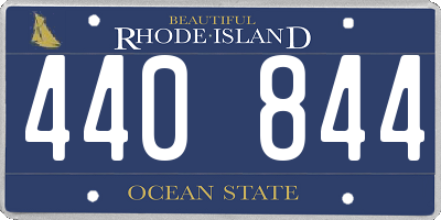 RI license plate 440844
