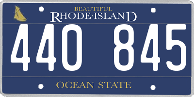 RI license plate 440845