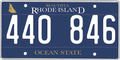 RI license plate 440846