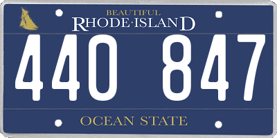 RI license plate 440847