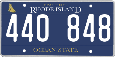 RI license plate 440848