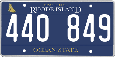 RI license plate 440849
