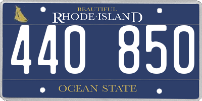 RI license plate 440850