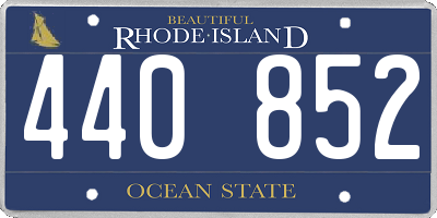 RI license plate 440852