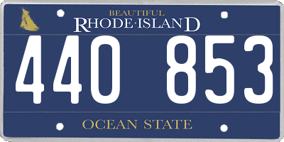 RI license plate 440853