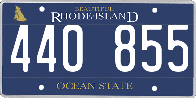 RI license plate 440855