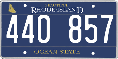 RI license plate 440857