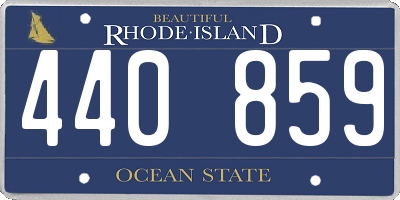 RI license plate 440859