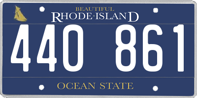 RI license plate 440861