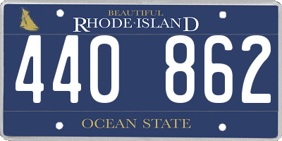 RI license plate 440862